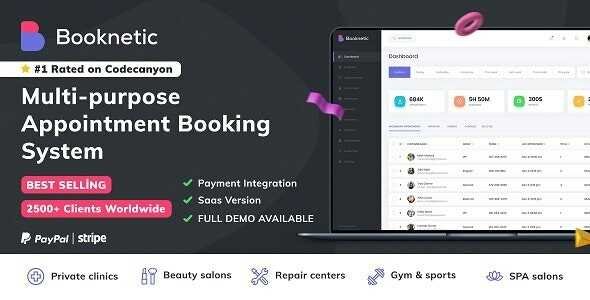Booknetic GPL v3.8.15 - WordPress Booking Plugin for Appointment Scheduling Booknetic GPL v3.8.15 - WordPress Booking Plugin for Appointment Scheduling - Image 1